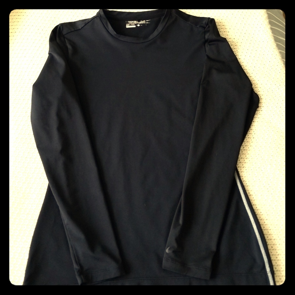 Black compression golf shirt